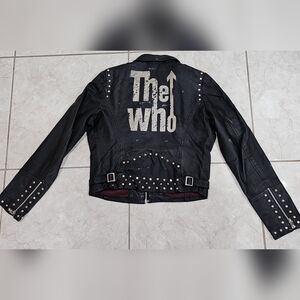 Leather “The Who” Motorcycle Jacket